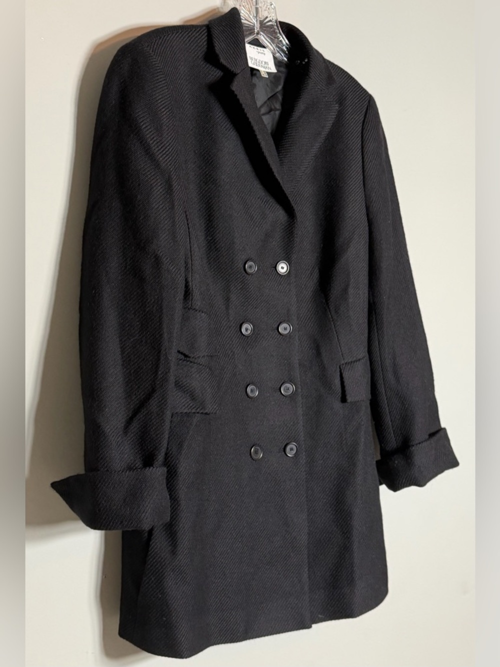 Akris punto Bergdorf Goodman Women's Black Double-Breasted Jacket Size 10